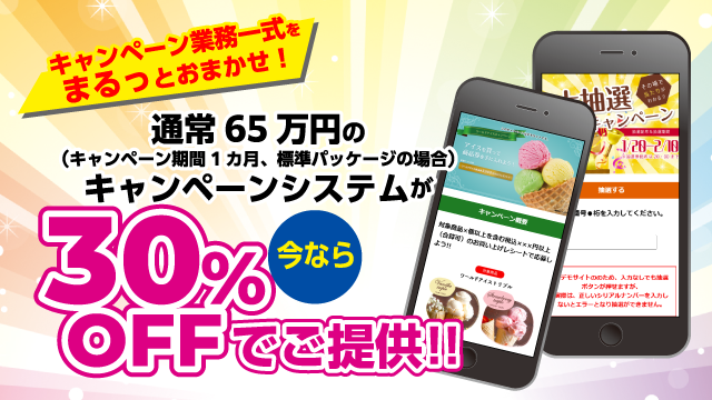 WEB CAM 応募フォームシステム制作費用が今なら30％OFF